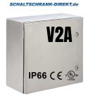 V2A Edelstahlgehäuse 600x400x200mm HBT 1-türig IP66 304L